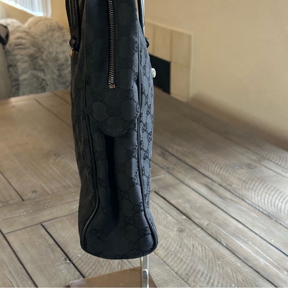 🖤GUARANTEED AUTHENTIC GUCCI Black monogram canvas tote 🖤 - Picture 5 of 13